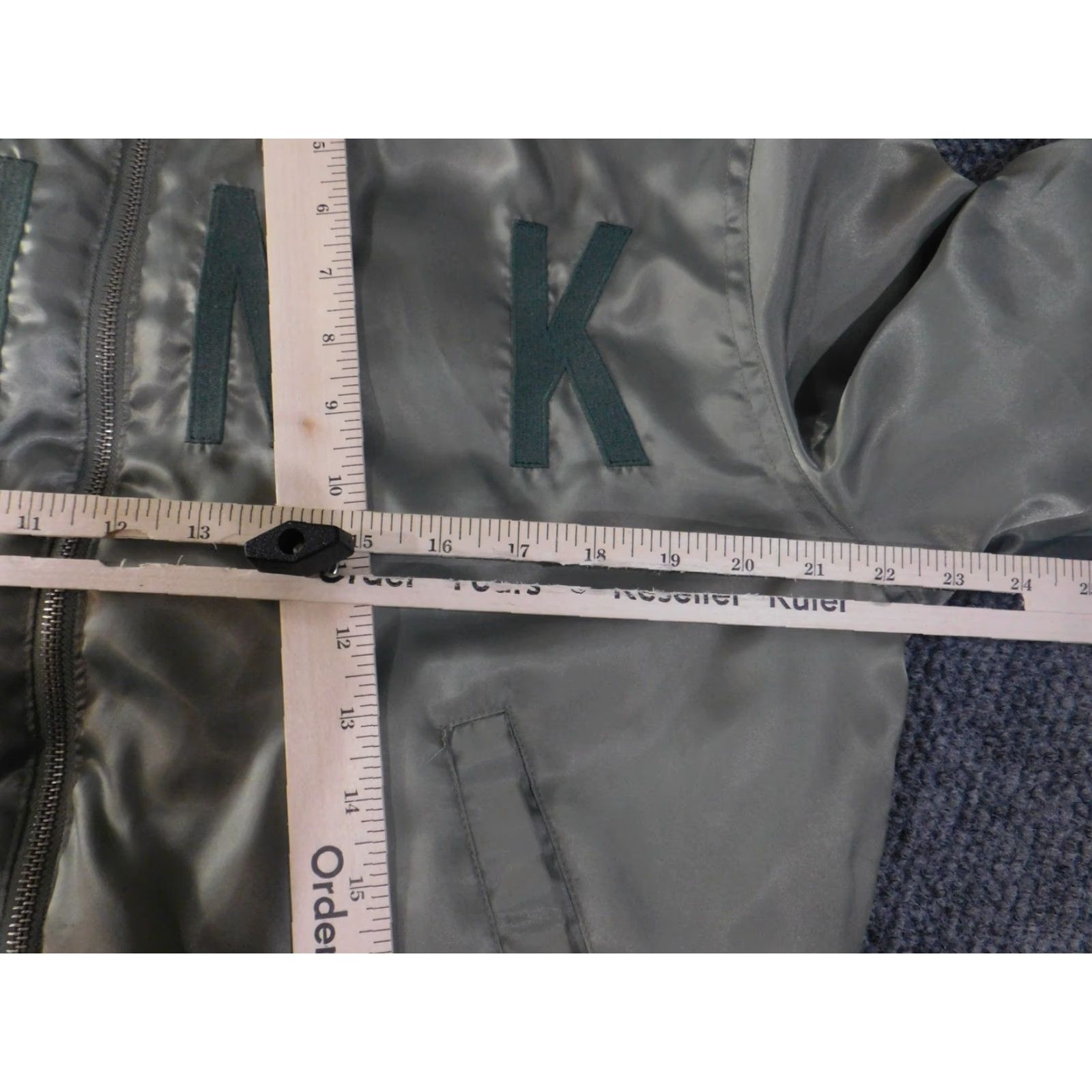 Pinko PINK Victoria's Secret Jacket Womens Medium Bomber Satin Varsity Zip Up Coat Size M / US 6-8 / IT 42-44 - 5 Thumbnail