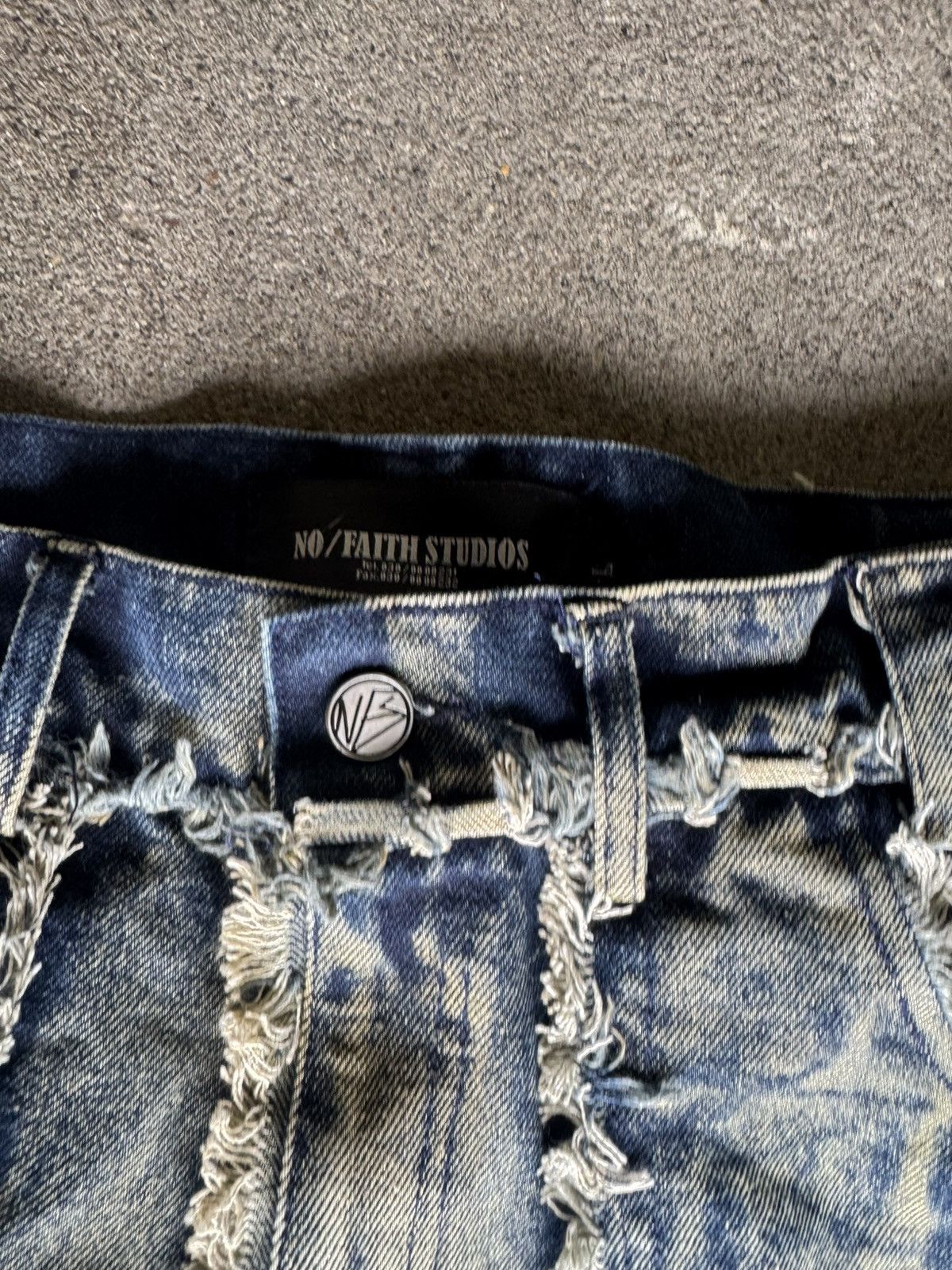 No Faith Studios No Faith Studios Distressed Panel Denim Size US 32 / EU 48 - 5 Thumbnail