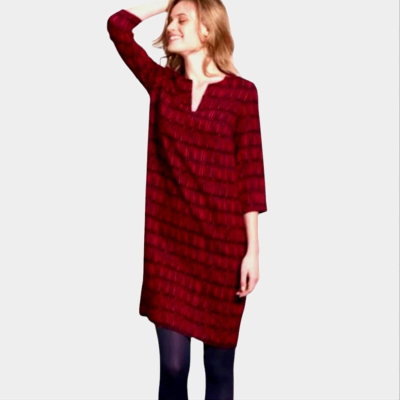 Boden Boden Easy Notch Neck Tunic Dress 6 R Size M / US 6-8 / IT 42-44 - 1 Thumbnail