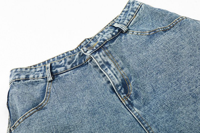 Vintage American Vintage Washed Denim Shorts with Star Embroidery Size US 32 / EU 48 - 5 Thumbnail