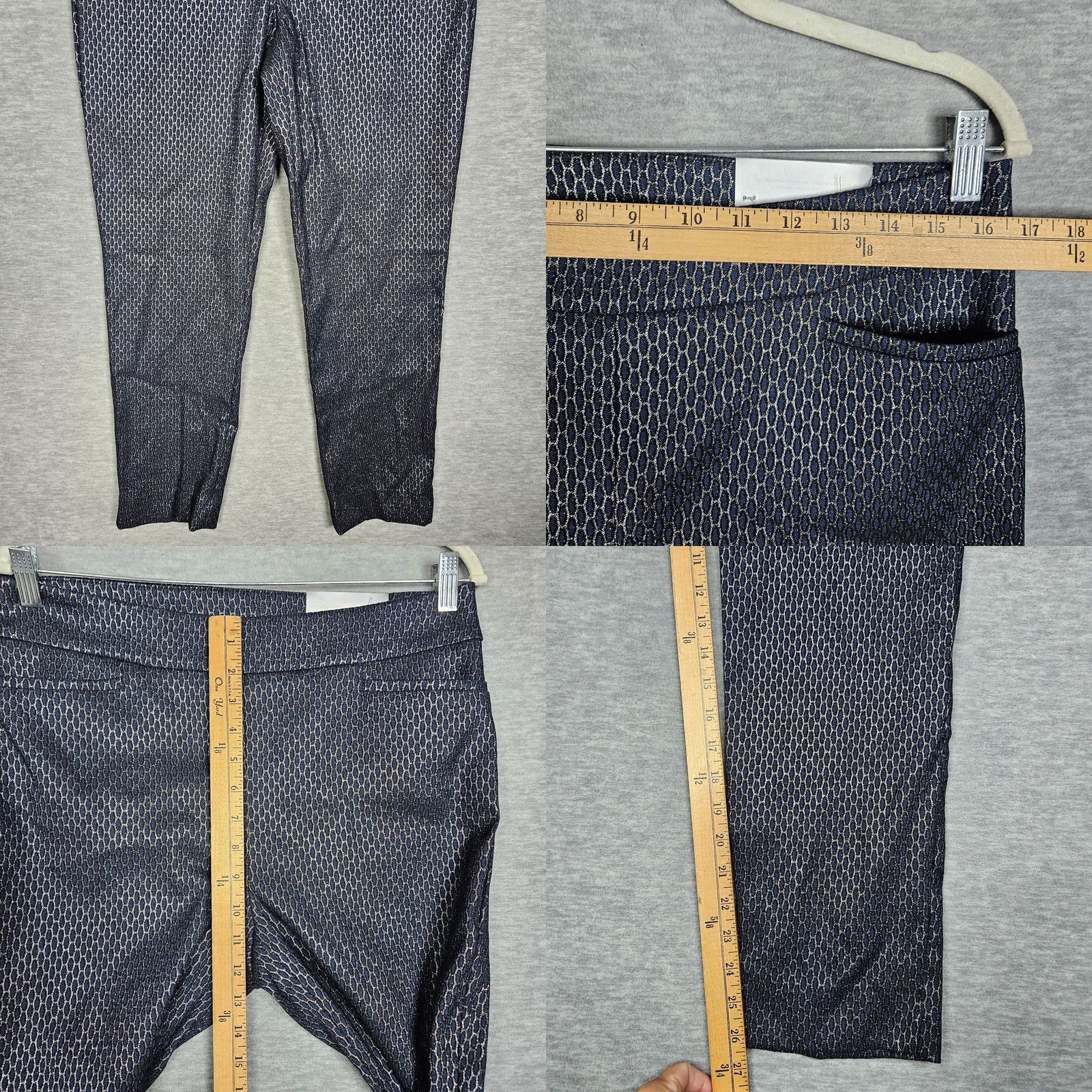 Vintage Chico's So Slimming 360 Brigitte Slim Ankle Pant 10R Blue, Casual, Regular, Women, Pant, Slim leg, 10, Chico's Size 32" / US 10 / IT 46 - 8 Thumbnail