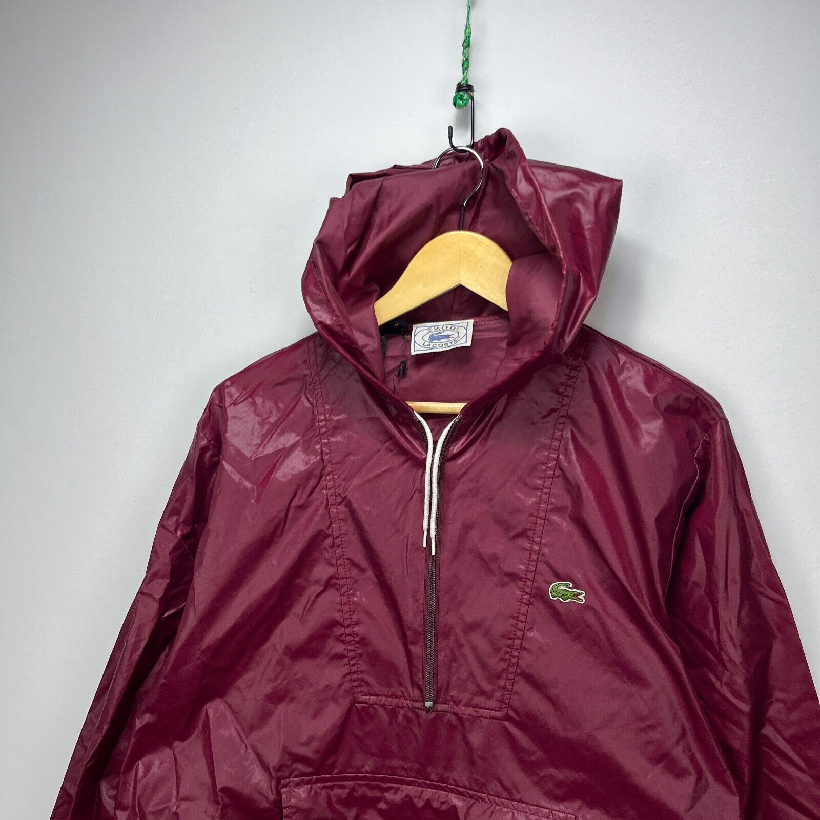 Lacoste × Vintage Vintage 90s Lacoste Anorak Windbreaker Jacket Medium Size US M / EU 48-50 / 2 - 2 Thumbnail