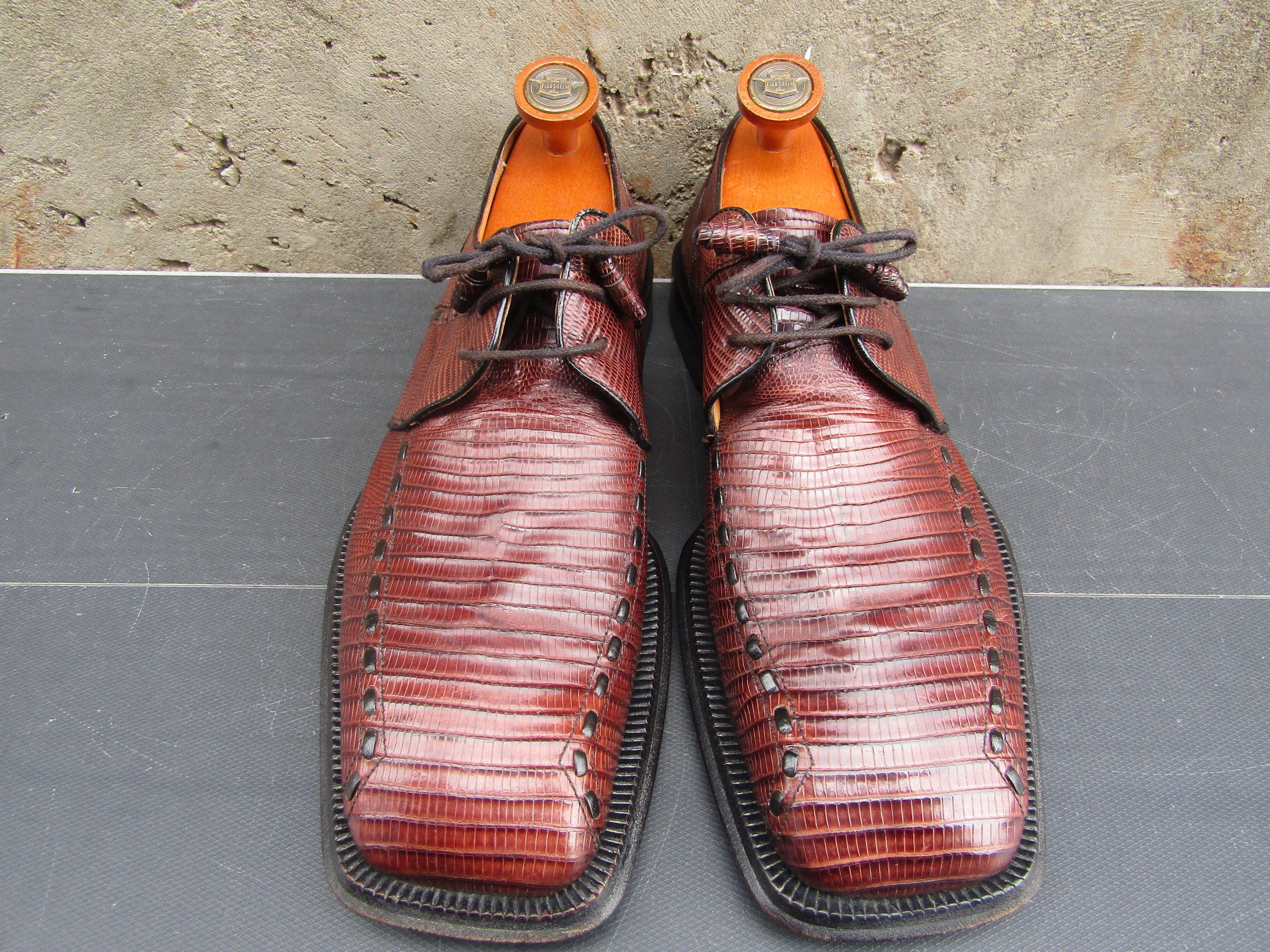 Mezlan Mezlan Platinum Genuine Lizard Leather Oxford Shoes Size US 8.5 / EU 41-42 - 4 Thumbnail