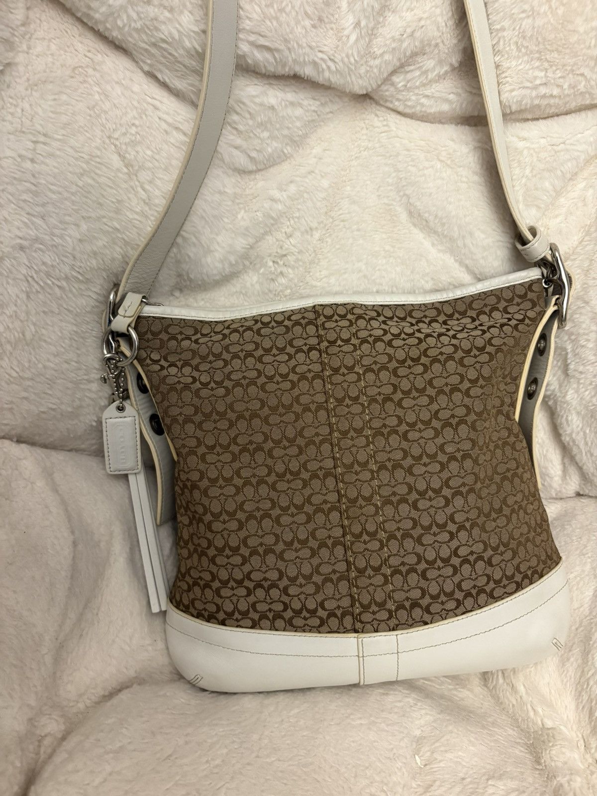 Coach vintage coach brown and white crossbody Size ONE SIZE - 1 Thumbnail