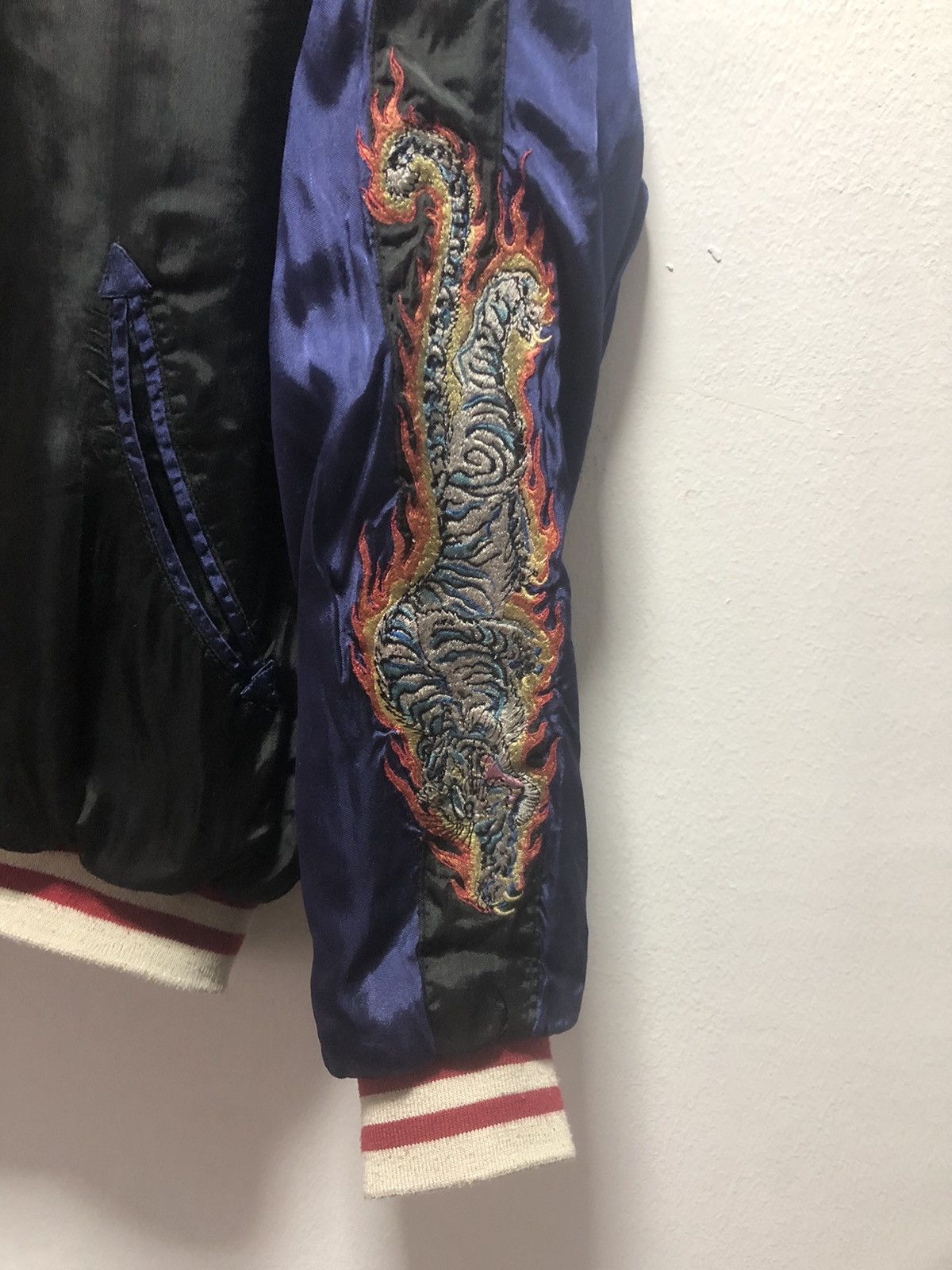 DON ED HARDY Sukajan Jacket Reversible Tiger Satin Japan