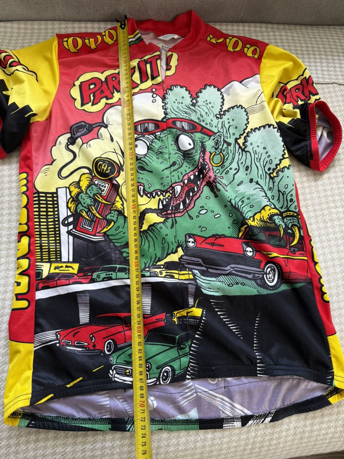 PEARL iZUMi Vintage 90s Pearl iZUMi Pop Art Godzilla Cycling Jersey Size US XL / EU 56 / 4 - 10 Thumbnail