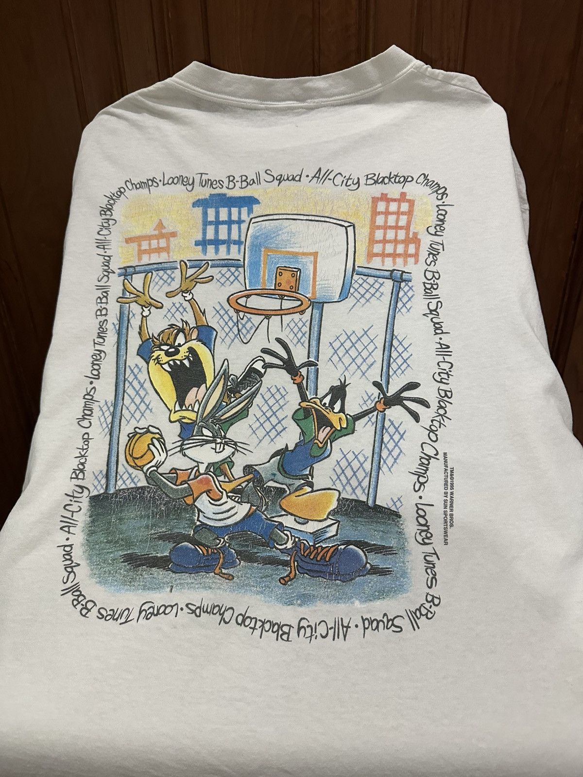 Warner Bros Vintage 1995 Looney Tunes Basketball Squad Size US L / EU 52-54 / 3 - 1 Thumbnail