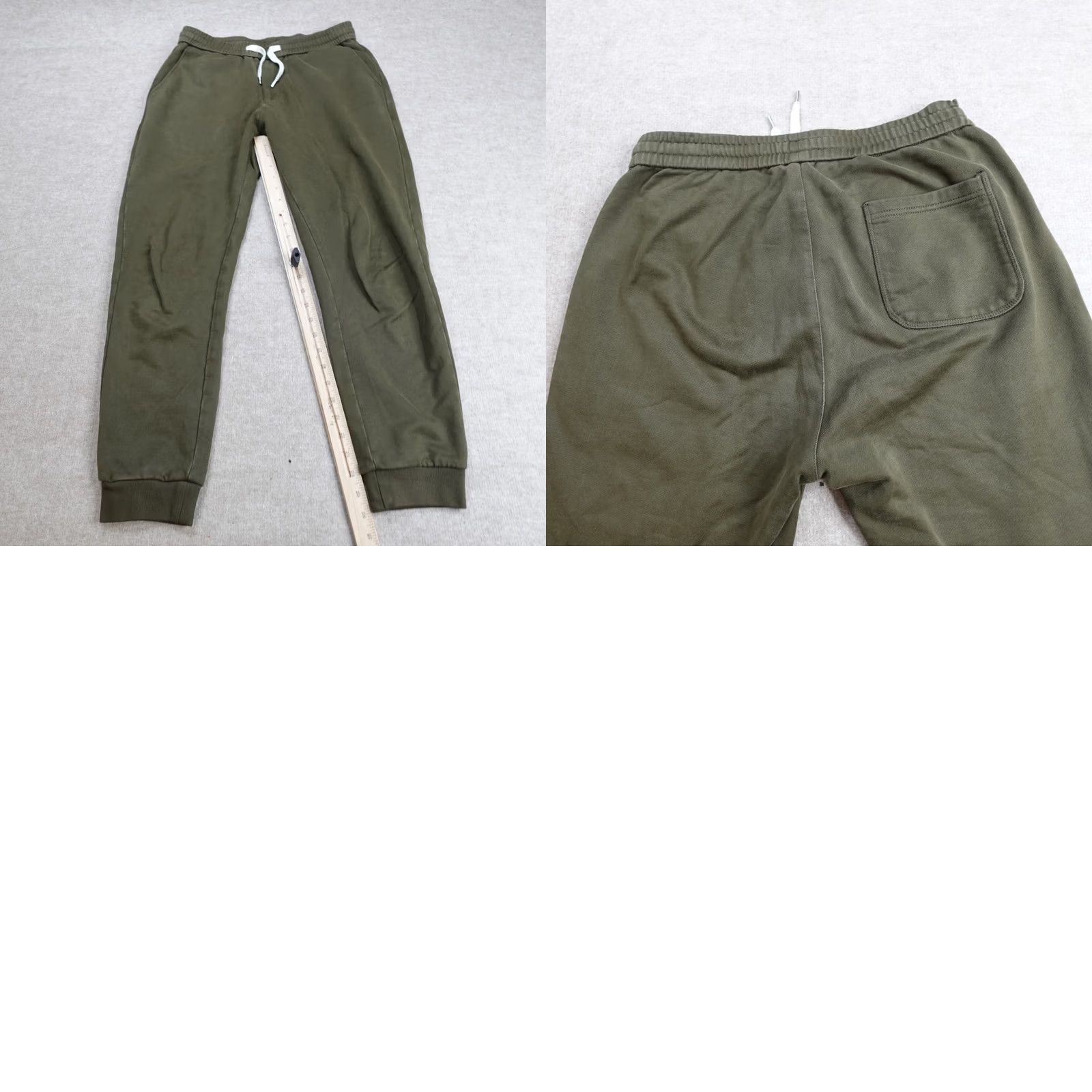 Vintage Spier & Mackay Mens Jogger Pants Medium Green Solid Cotton Drawstring Size US 31 - 8 Thumbnail