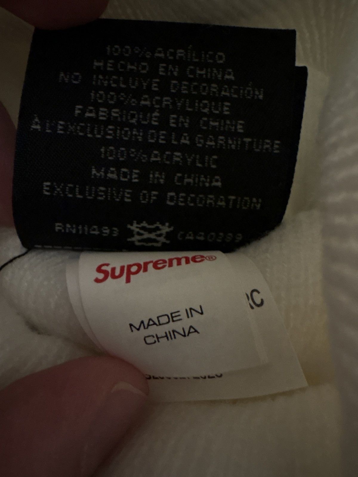 Supreme Supreme White Box Logo Beanie Size ONE SIZE - 3 Thumbnail