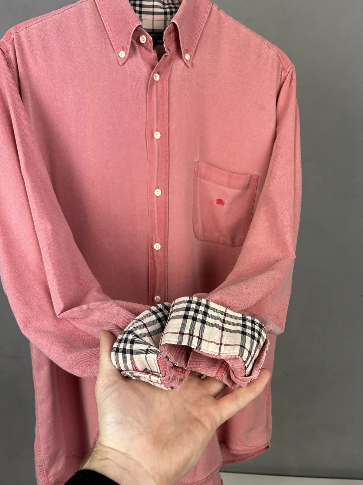 Burberry Burberry London Pink Button Down Shirt Nova Check Size US L / EU 52-54 / 3 - 3 Thumbnail