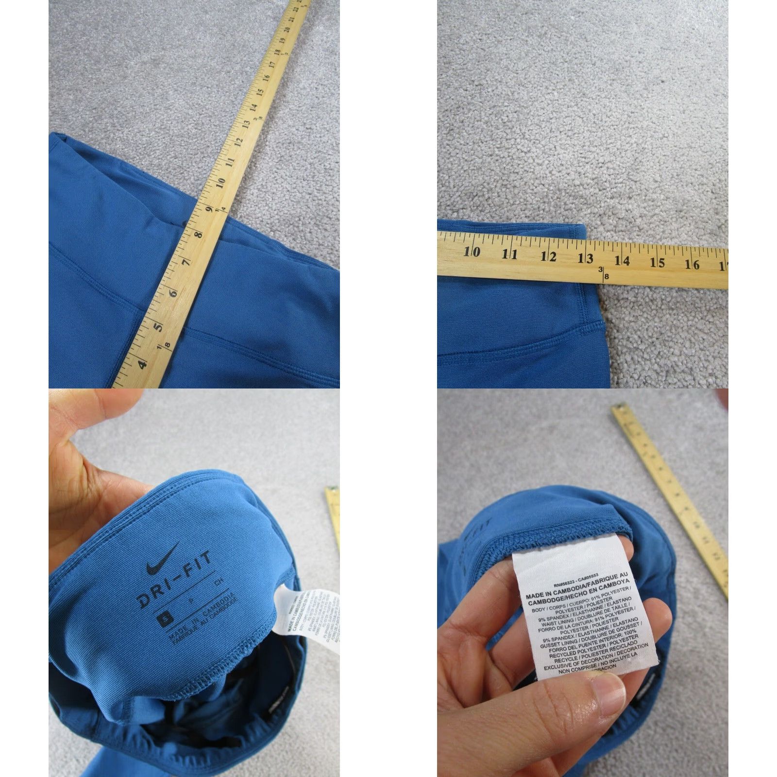 Nike Nike Womens Small Blue Dri Fit Crop Leggings Gym Workout Extra Large XL Size 28" / US 6 / IT 42 - 8 Thumbnail