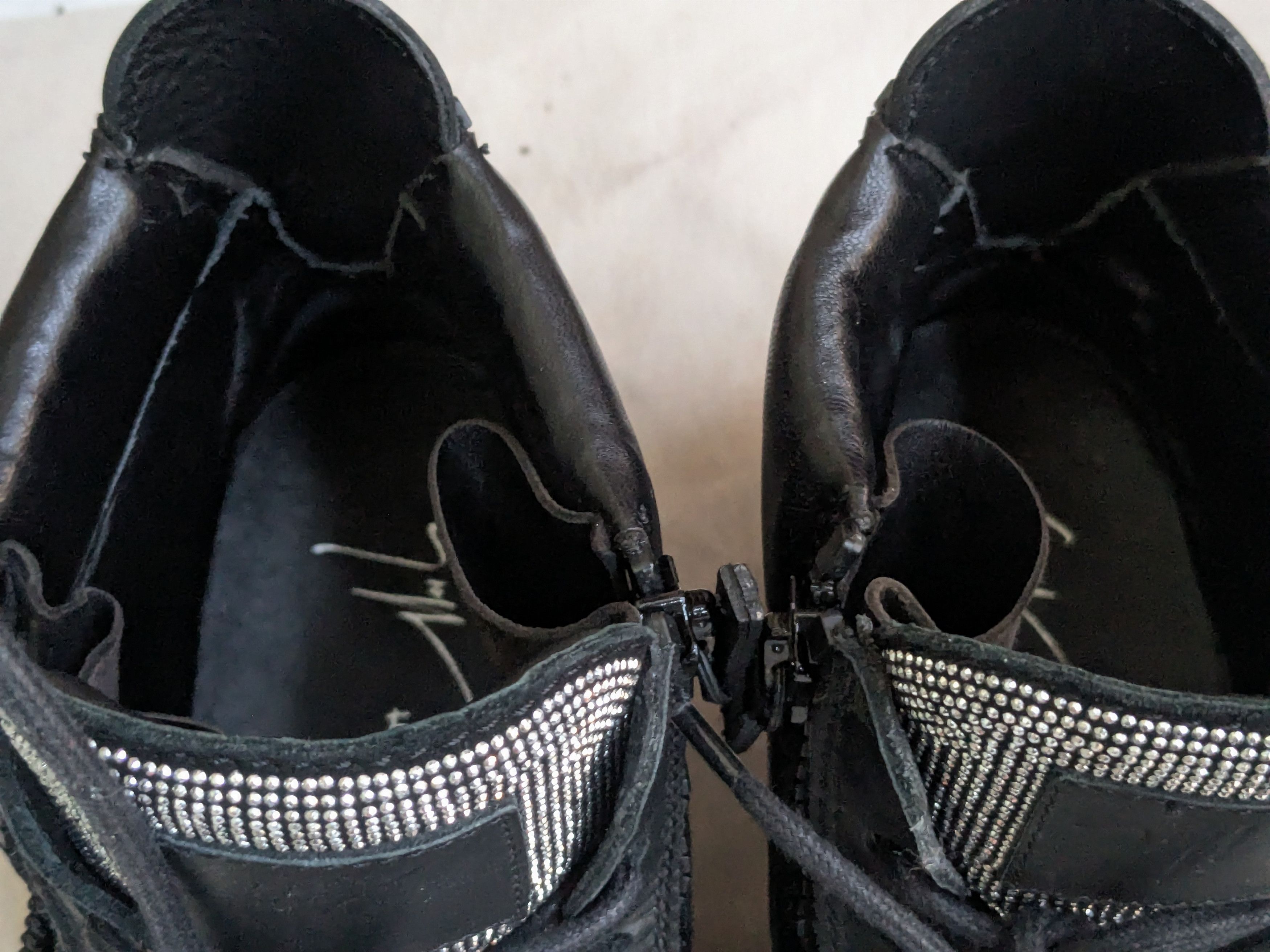 Giuseppe Zanotti Giuseppe Zanotti High Top Sneakers Black Silver 12 45 Size US 12 / EU 45 - 7 Thumbnail