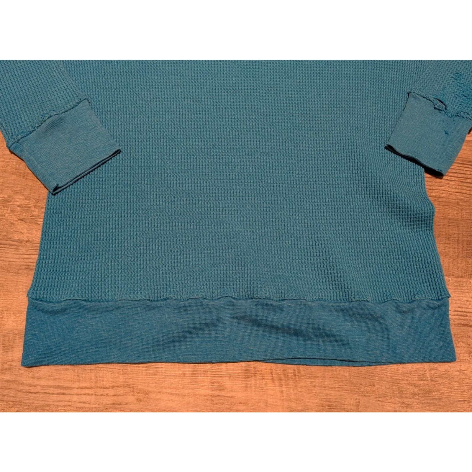 Vintage VINTAGE Breckenridge Ski Shirt Women's Blue Waffle Knit Long Sleeve Crew Neck Size S 80s Size S / US 4 / IT 40 - 2 Thumbnail