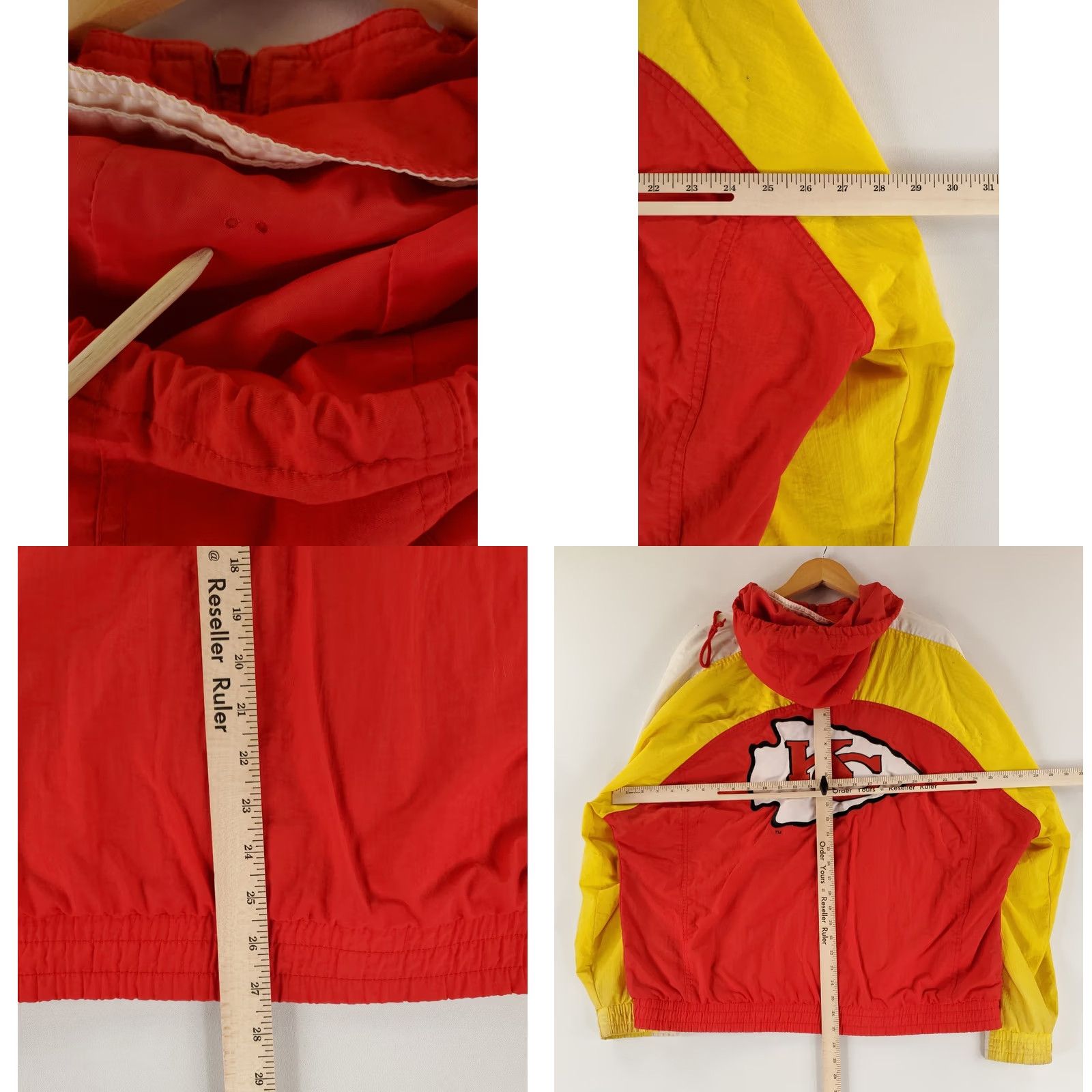 Vintage VINTAGE Apex One Jacket Kansas City Chiefs Windbreaker Red White Yellow Mens XL FLAWS Size US XL / EU 56 / 4 - 11 Thumbnail