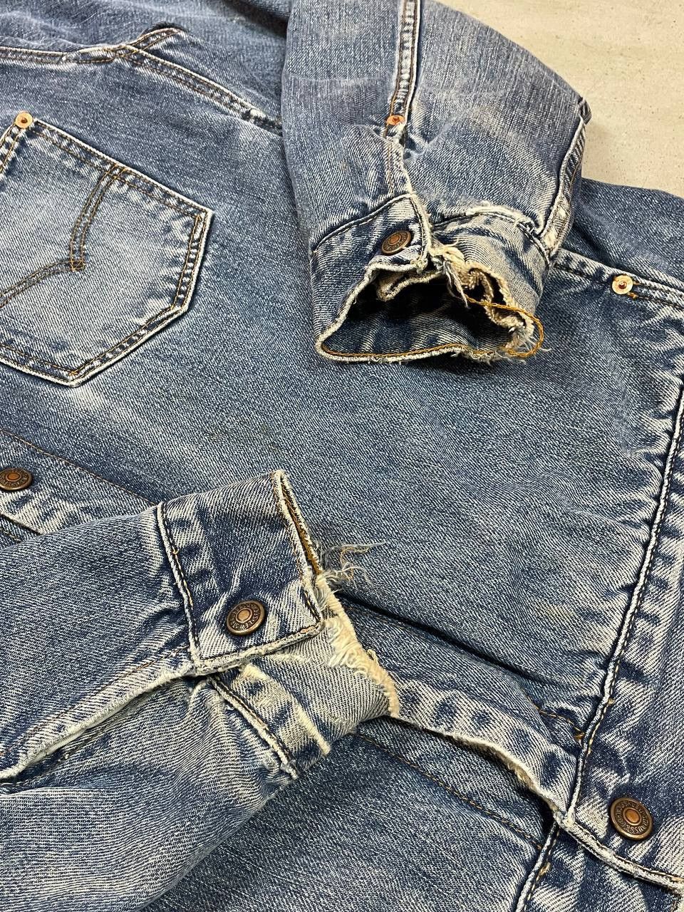 Levi's Distressed Vintage Levi’s Sherpa Chore Worker Denim Jacket Size US L / EU 52-54 / 3 - 6 Thumbnail