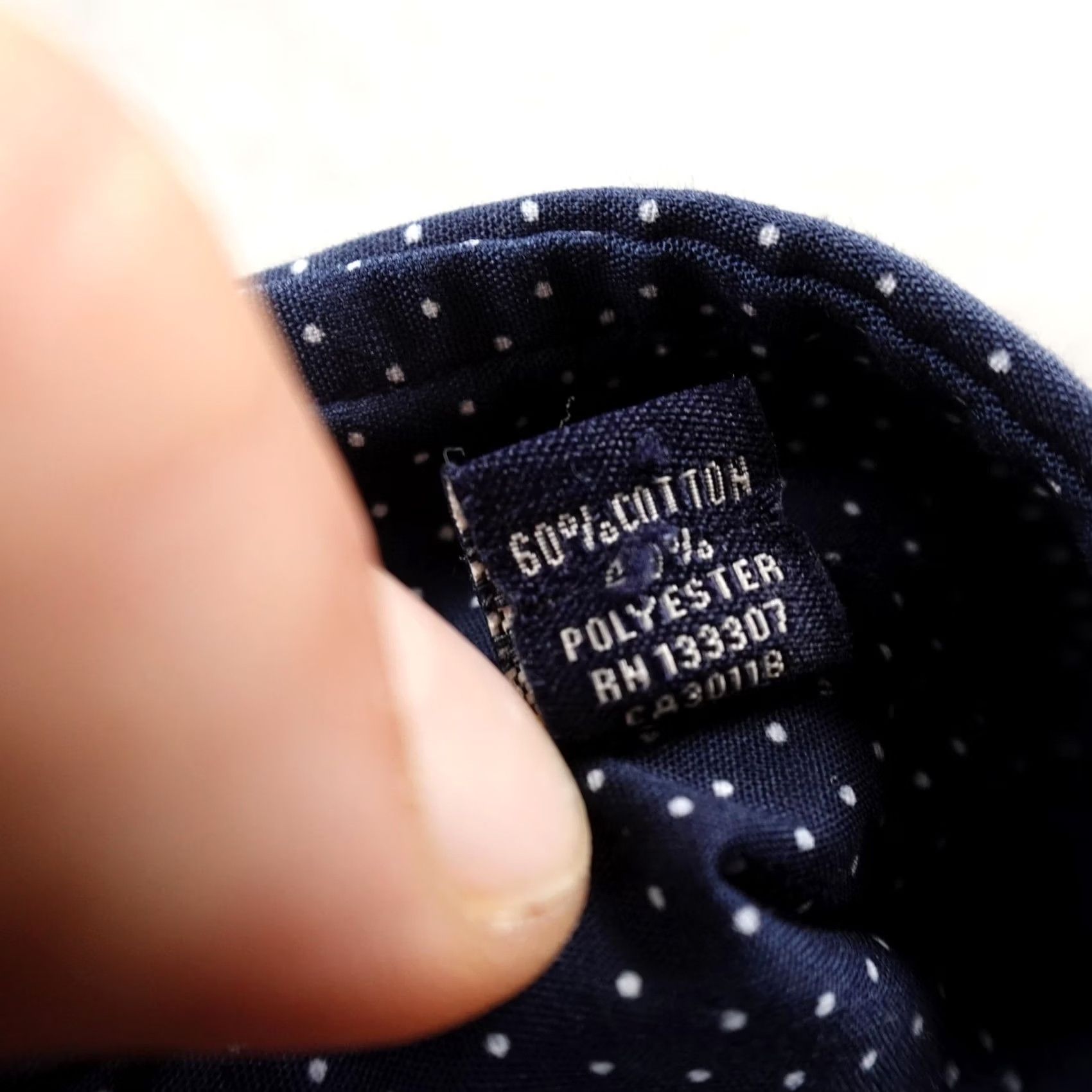 Ben Sherman Ben Sherman Shirt Mens M 15.5 33-34 Blue Polka Dot Long Sleeve Dress Shirt Size 40R - 6 Thumbnail