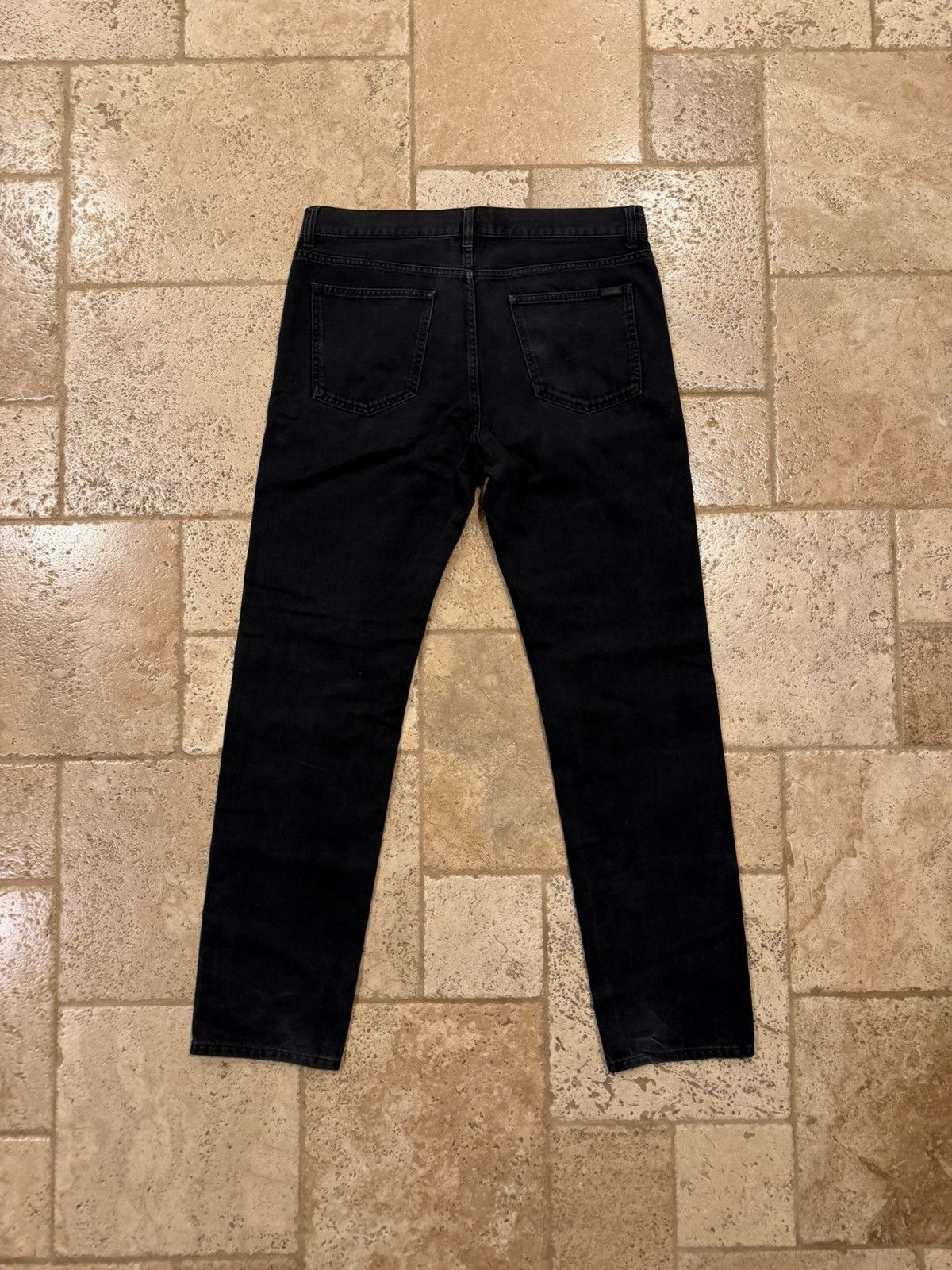 Saint Laurent Paris Saint Laurent x Anthony Vaccarello D38 Black Denim Jean Size US 33 - 6 Thumbnail
