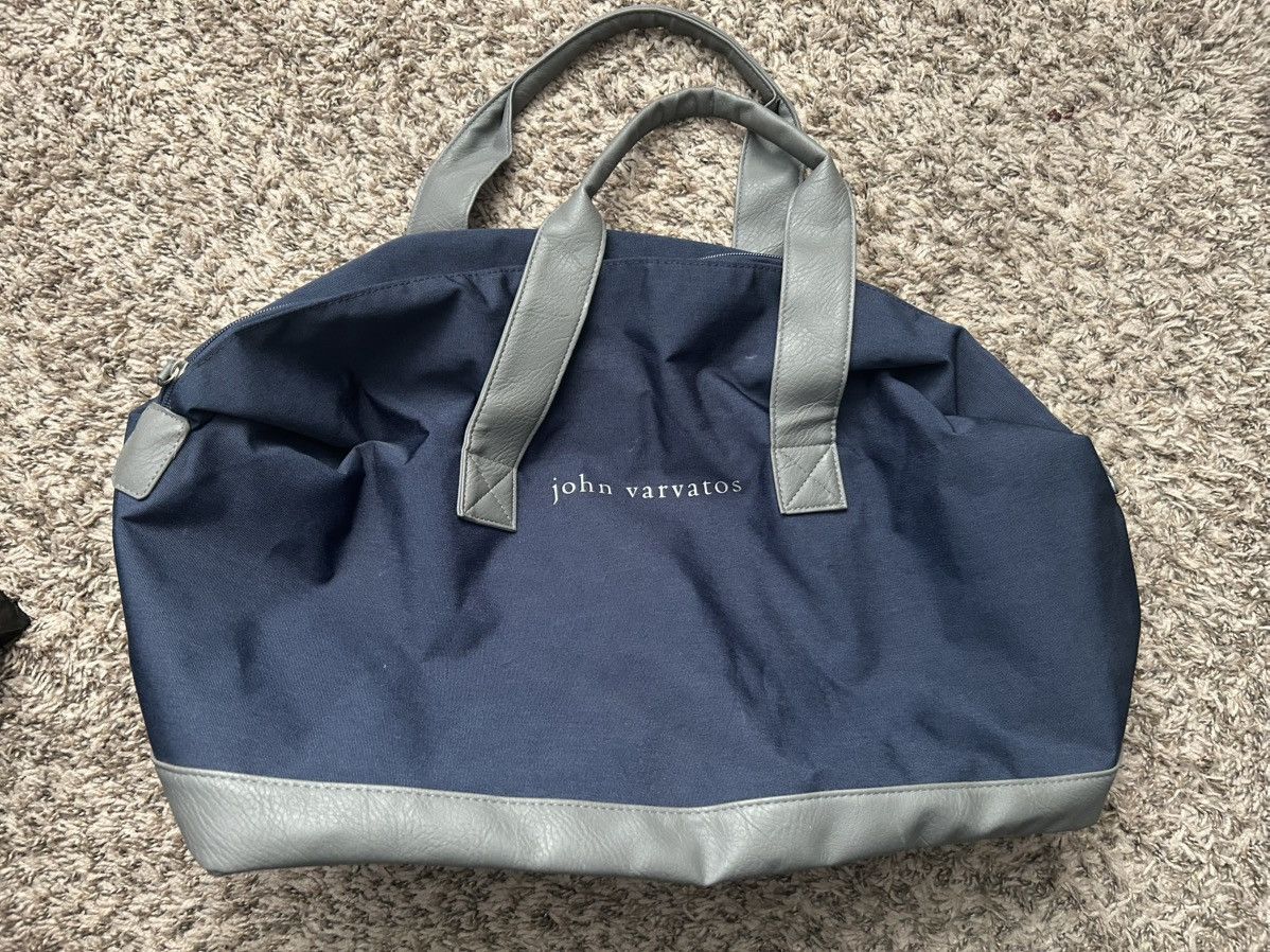 John Varvatos John Varvatos Navy and Gray Duffel Bag Size ONE SIZE - 1 Thumbnail