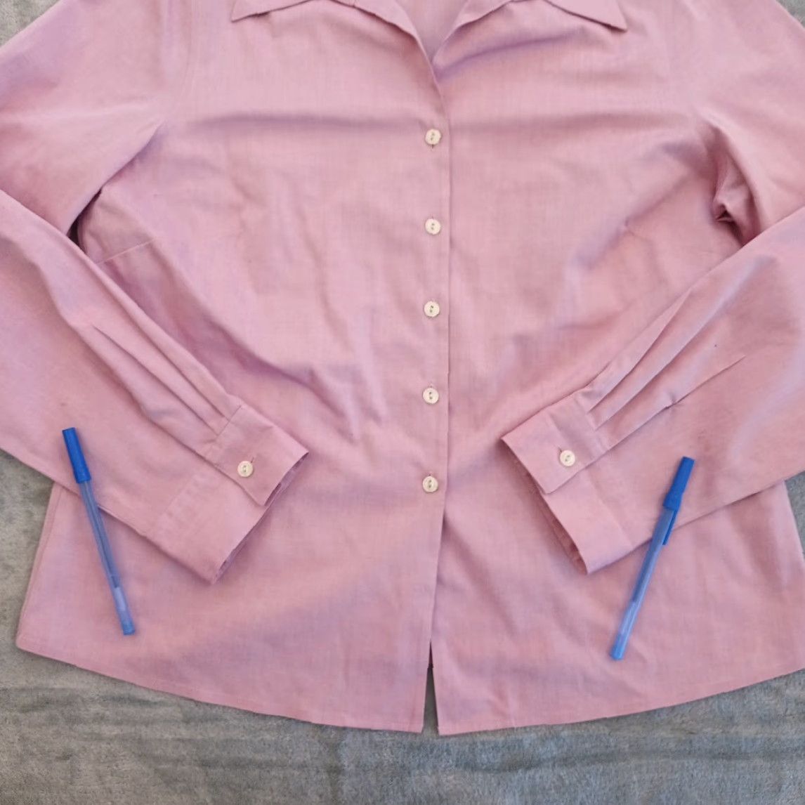 Evan Picone Evan Picone Shirt Womens Size 12 Pink Long Sleeve Button-Up Cotton Classic Casual Shirt Women Size XL / US 12-14 / IT 48-50 - 3 Thumbnail