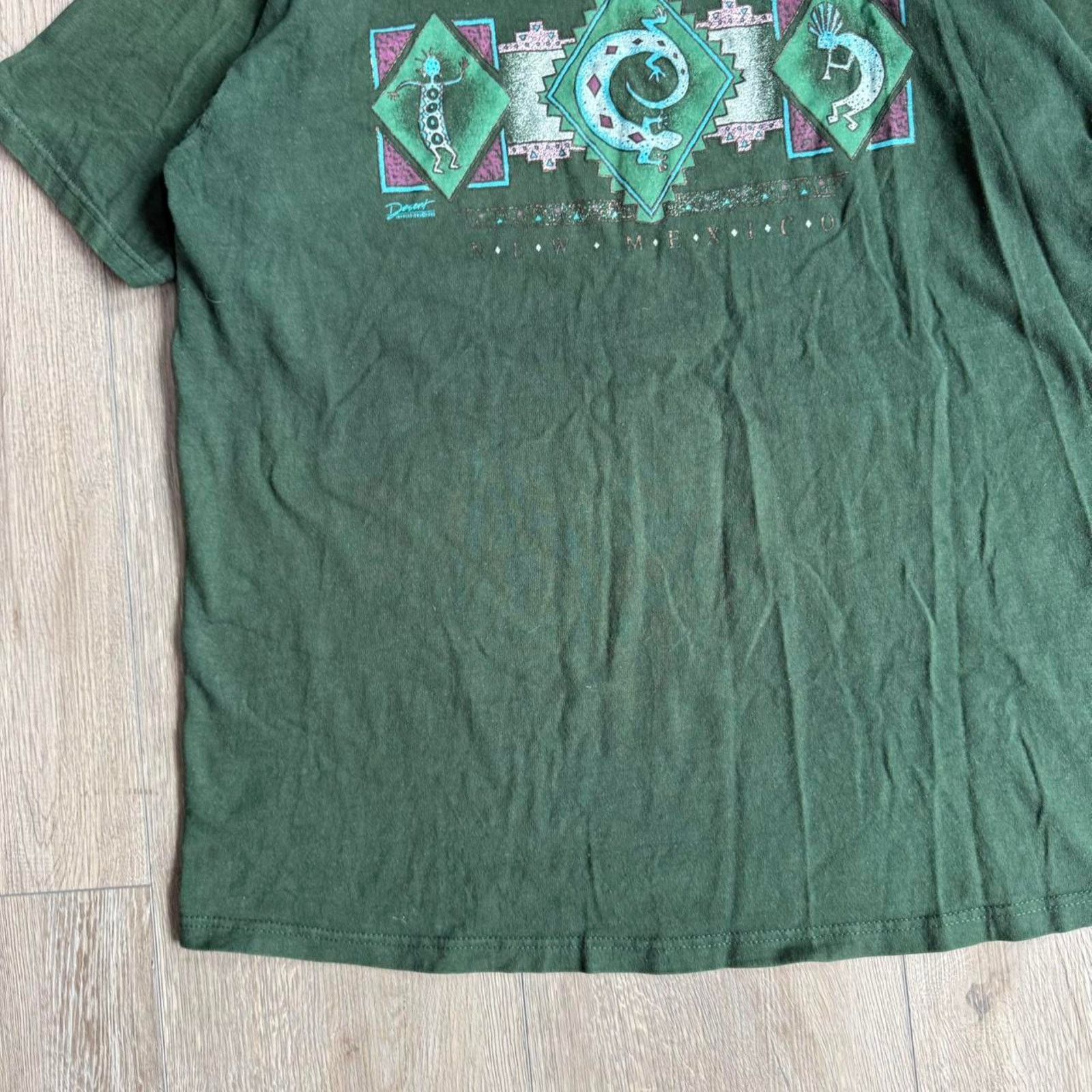 Other Vintage 90s Mexico Art Tee Green Size US XL / EU 56 / 4 - 4 Thumbnail