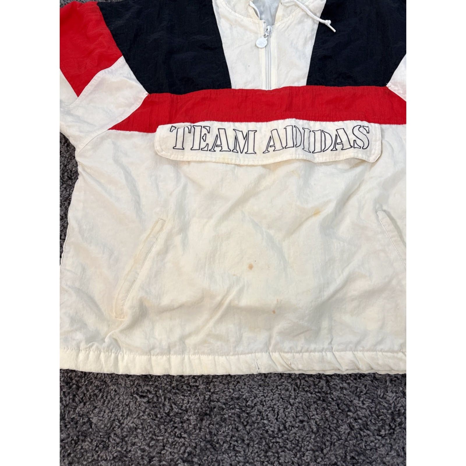 Adidas VINTAGE Adidas Track Jacket Men’s XL Trefoil White 90s Adidas Originals Sports Retro Big White Logo Size US XL / EU 56 / 4 - 4 Thumbnail