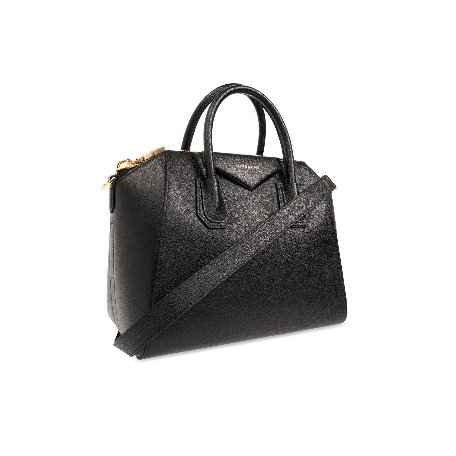 Givenchy GIVENCHY Small Antigona Black Grained Leather Top Handle Bag Size ONE SIZE - 3 Thumbnail