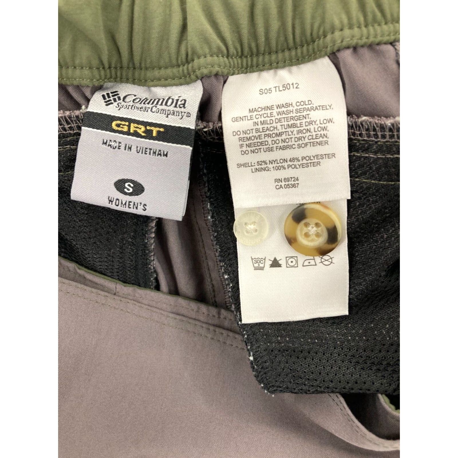 Vintage Columbia GRT Hiking Skirt Womens Small Gray Lined Belted Casual Outdoors Size 28" / US 6 / IT 42 - 6 Thumbnail
