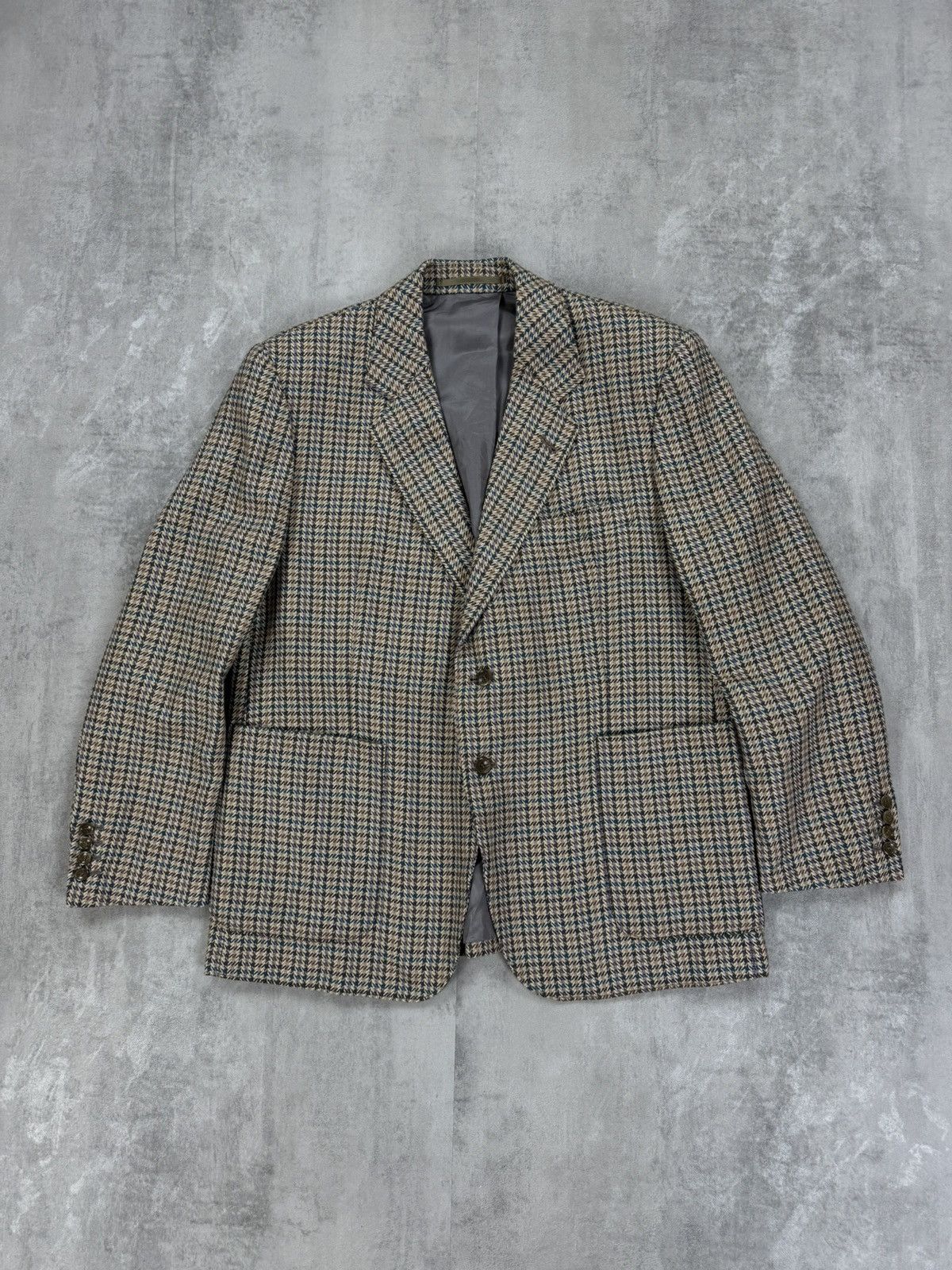 Vintage Vintage Pied-de-poule super 100’s wool by DECHAMPS Blazer Size 40R - 2 Thumbnail