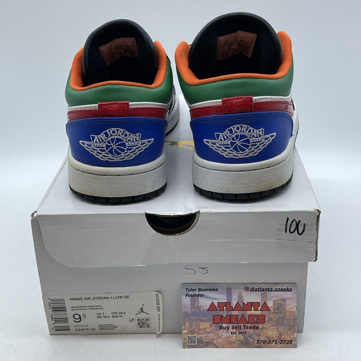 Jordan Brand Wmns air Jordan 1 low multi color Size US 9.5 / IT 39.5 - 3 Thumbnail