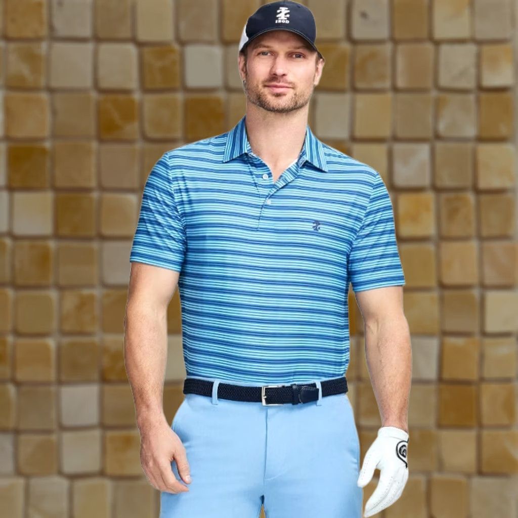 Izod IZOD Swingflex Elite Golf Polo Shirt BLUE STRIPED Size L Mens Size US L / EU 52-54 / 3 - 1 Preview