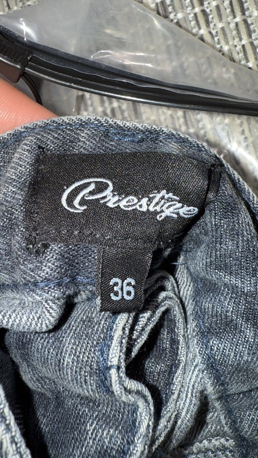Other Prestige Embossed Blue Denim Jean Shorts Size US 36 / EU 52 - 4 Thumbnail