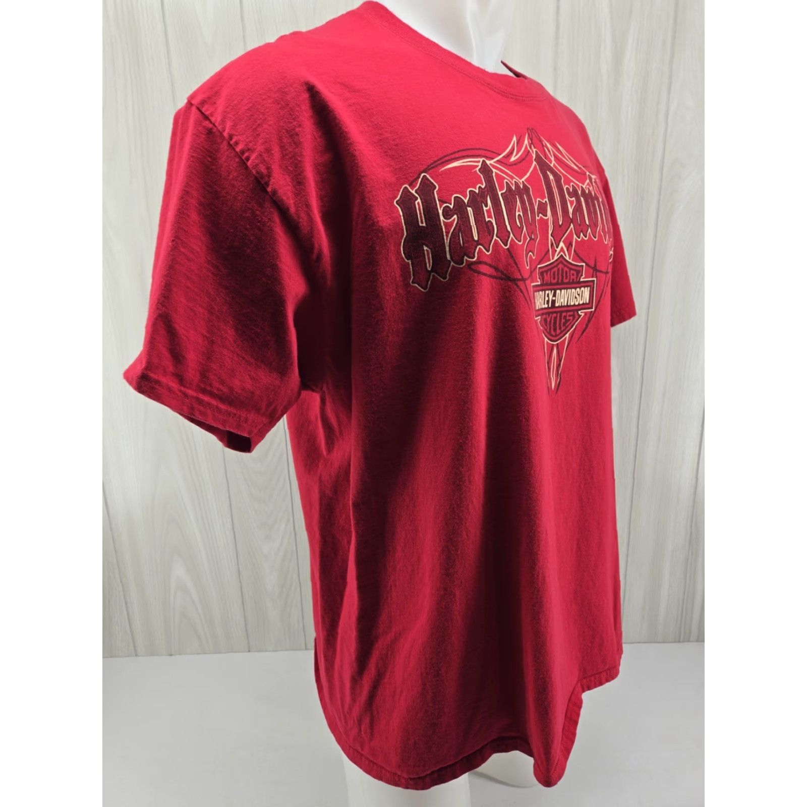 Harley Davidson VINTAGE Harley-Davidson Shirt XL Men Red Double-Sided Graphic Print Heart of Dixie Pelham AL 90s 00s Size US XL / EU 56 / 4 - 7 Thumbnail