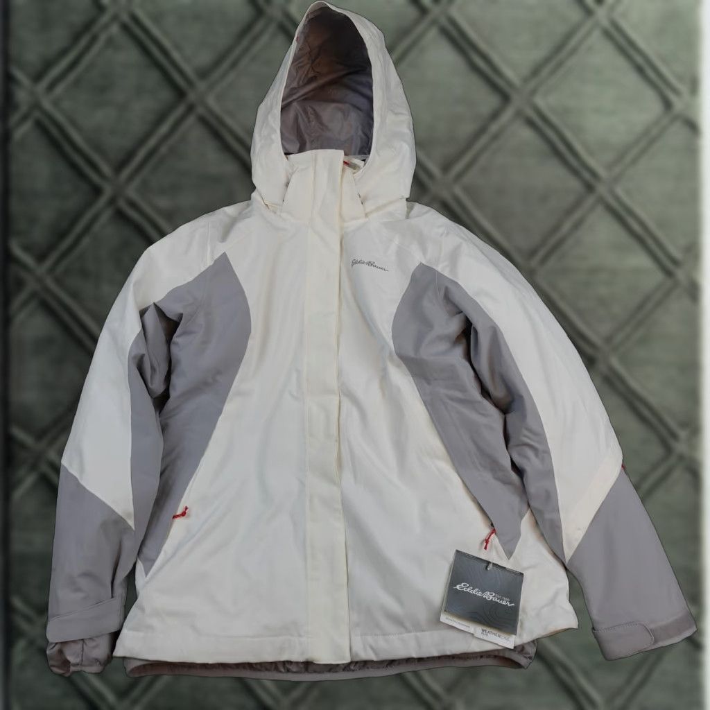 Eddie Bauer Eddie Bauer Womens Jacket Large White Gray WR Powder Search 3-in-1 Hooded Ski Size L / US 10 / IT 46 - 1 Thumbnail