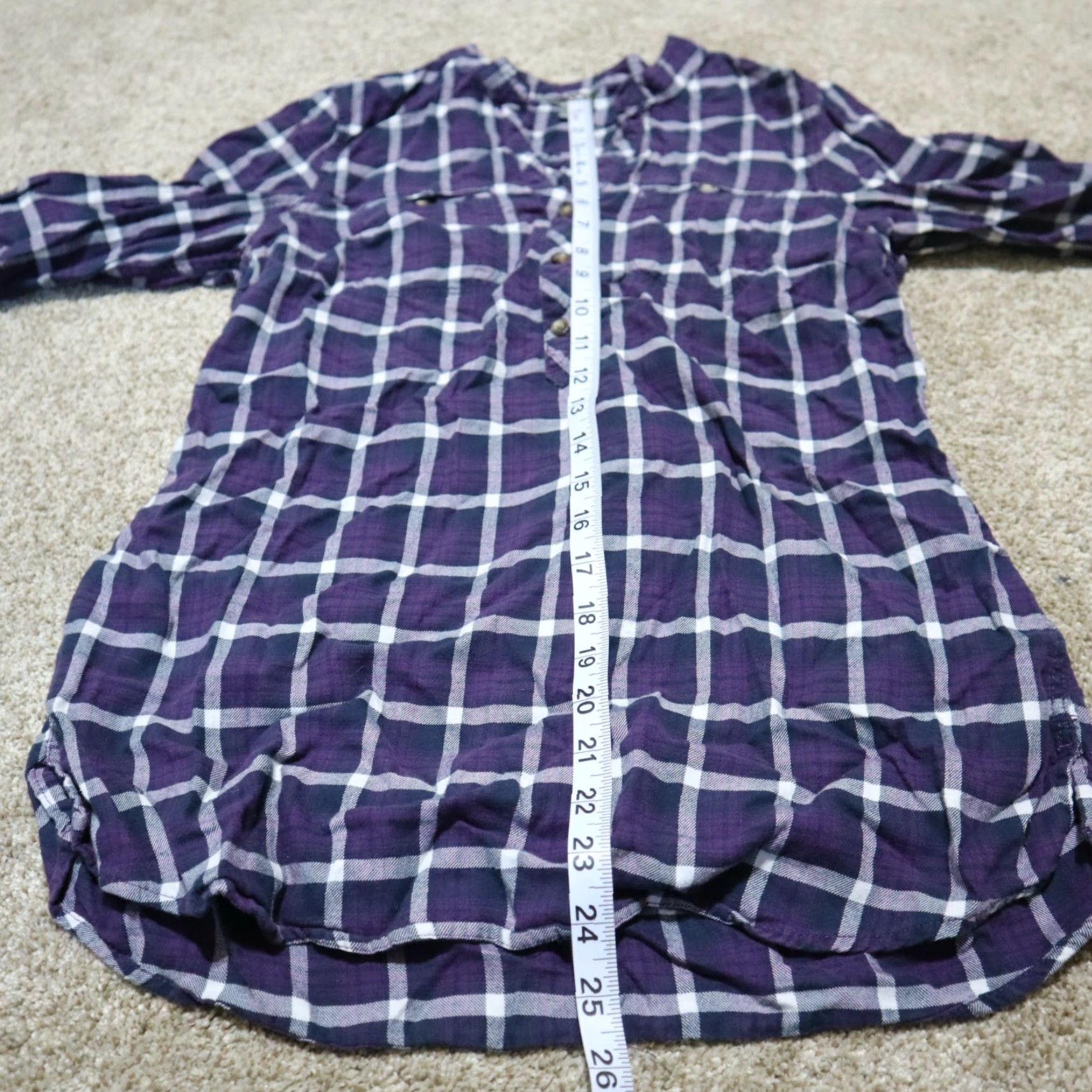Eddie Bauer Vintage Eddie Bauer Women's Blue Plaid Long Sleeve Button-Up Shirt Small Fall Cotton Size S / US 4 / IT 40 - 5 Thumbnail