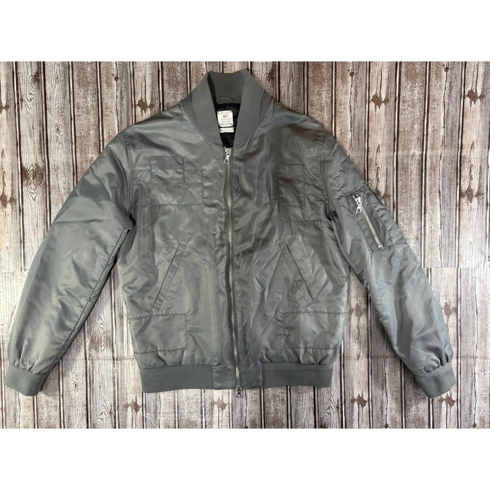 Gap John Elliott x Gap Bomber Flight Jacket Size M color Grey Size US M / EU 48-50 / 2 - 1 Thumbnail