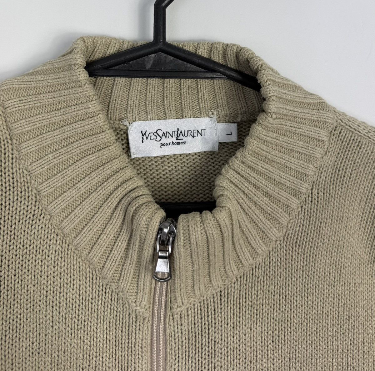 Yves Saint Laurent Yves Saint Laurent Small Logo Zipped Sweater Size US L / EU 52-54 / 3 - 3 Thumbnail
