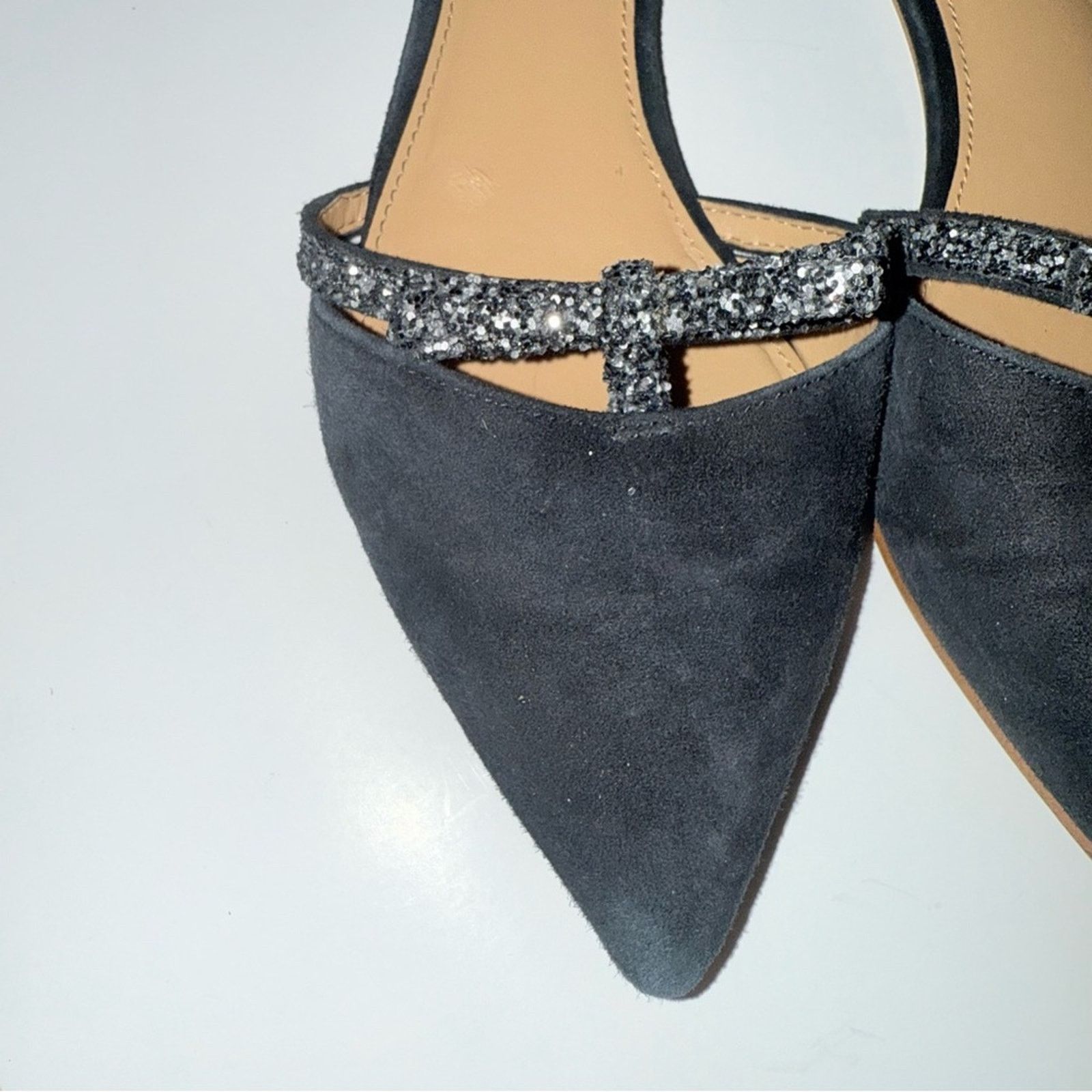 J.Crew J.CREW suede pointed glitter bow whimsigoth party flats 9B Size US 9 / IT 39 - 4 Thumbnail