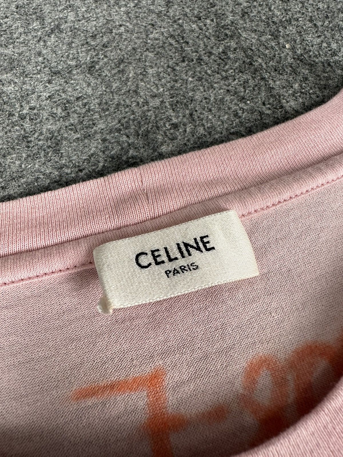 Celine Celine - Hedi Slimane S/S21 Cropped T-shirt - Light Rose Size M / US 6-8 / IT 42-44 - 9 Thumbnail