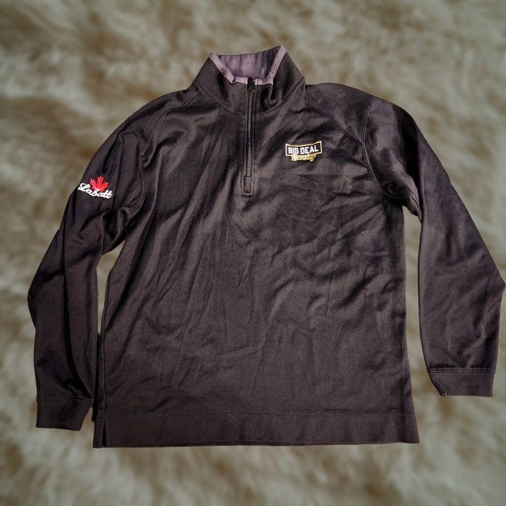 Port Authority Barstool Sports Barstool Sports Big Deal Brewing Co 1/4 Zip Pullover Black Labat Men's Large 1/4 Zip Pullover Mens Large Black Barstool Sports Gift? Size US L / EU 52-54 / 3 - 1 Thumbnail