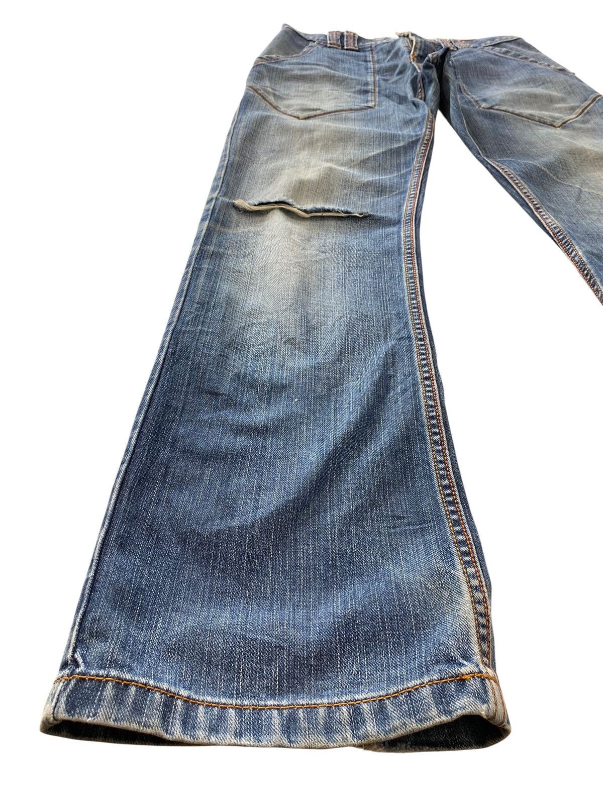 Quiksilver Quick Silver Brand Faded Wash Style Distrees Jeans Size US 32 / EU 48 - 5 Thumbnail