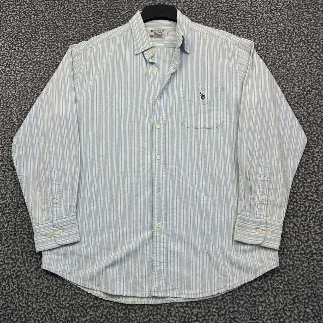 U.S. Polo Assn. U.S. Polo Assn. Button Down Shirt Men Blue Striped Cotton M Size US M / EU 48-50 / 2 - 1 Thumbnail