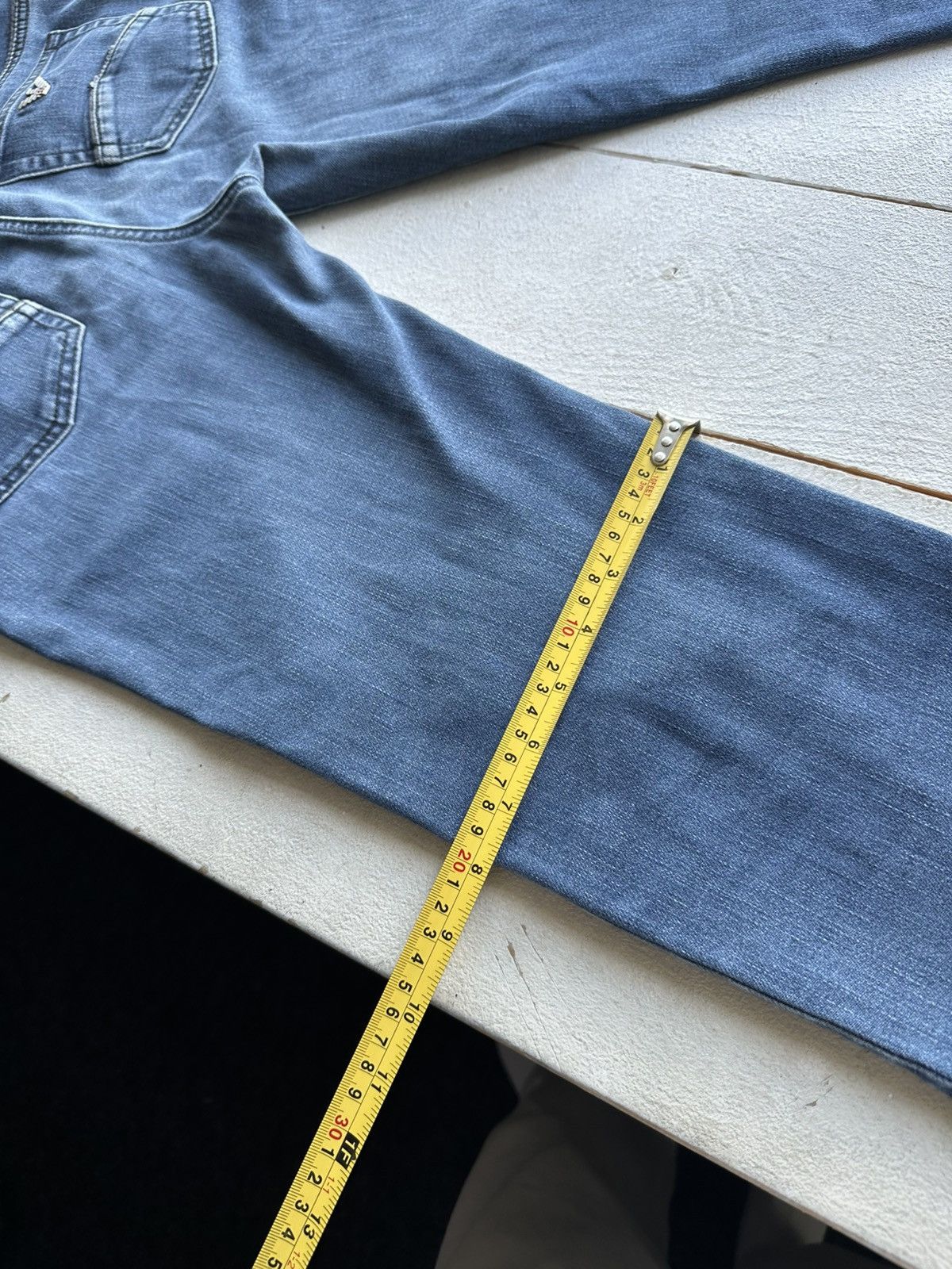 Armani 🚨Y2K WOMEN ARMANI JEANS WITH LOGO AVANT GARDE DENIM PANTS Size 28" / US 6 / IT 42 - 16 Thumbnail