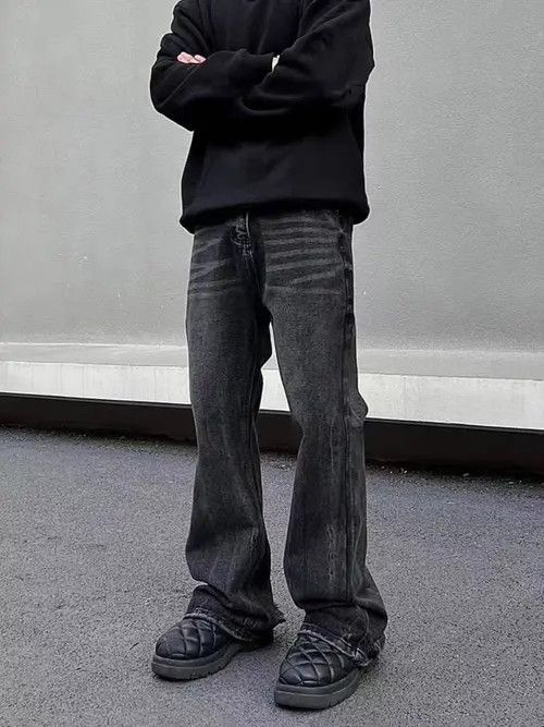 Japanese Brand Washed street style vintage baggy jeans Size US 32 / EU 48 - 4 Thumbnail