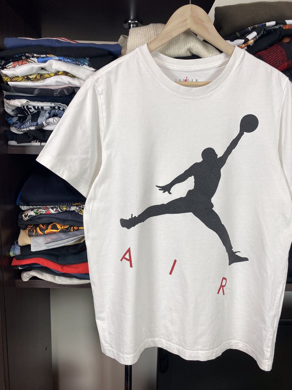 Nike × Vintage Vintage Nike Jordan Full Printed Tee White Size US L / EU 52-54 / 3 - 3 Thumbnail