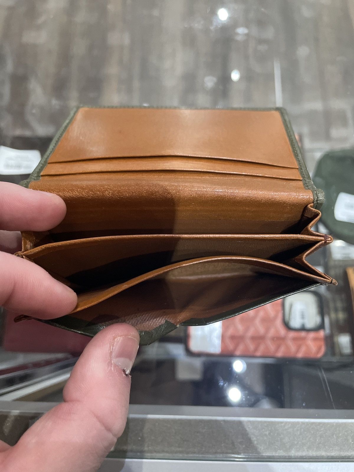 Yves Saint Laurent Yves Saint Laurent Coin Wallet Olive Size ONE SIZE - 3 Thumbnail