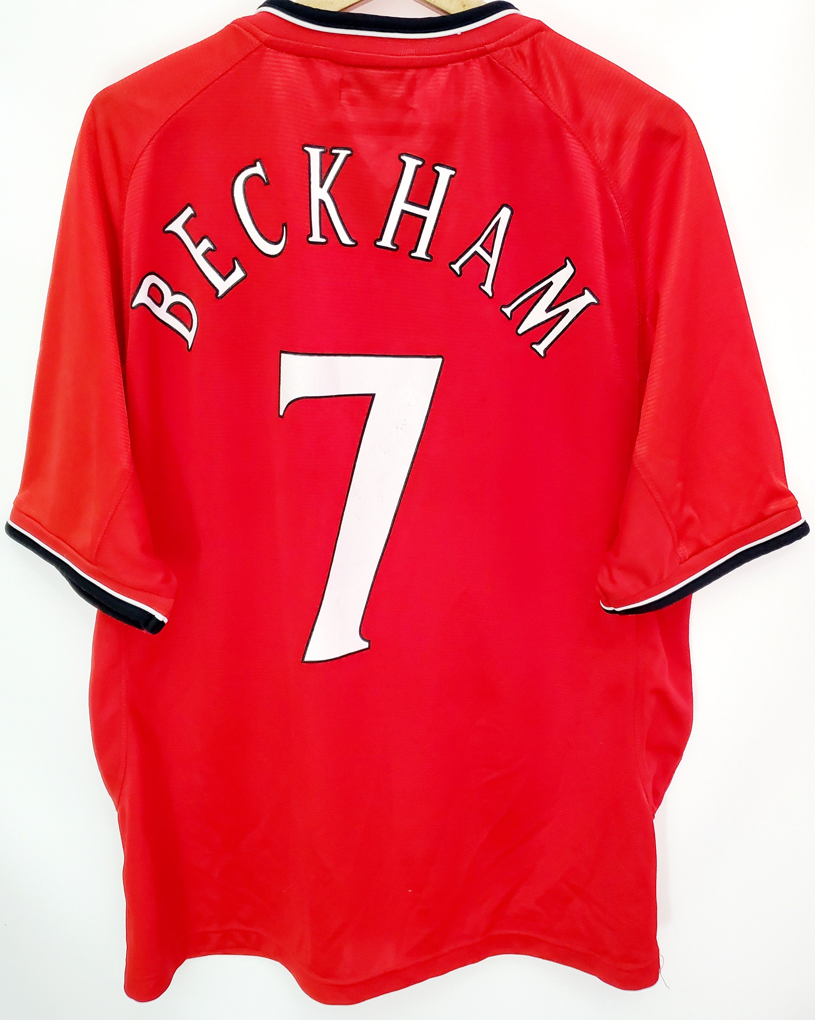 Vintage 2001-02 Manchester United Home No.7 BECKHAM jersey Reprint Size US XL / EU 56 / 4 - 1 Thumbnail