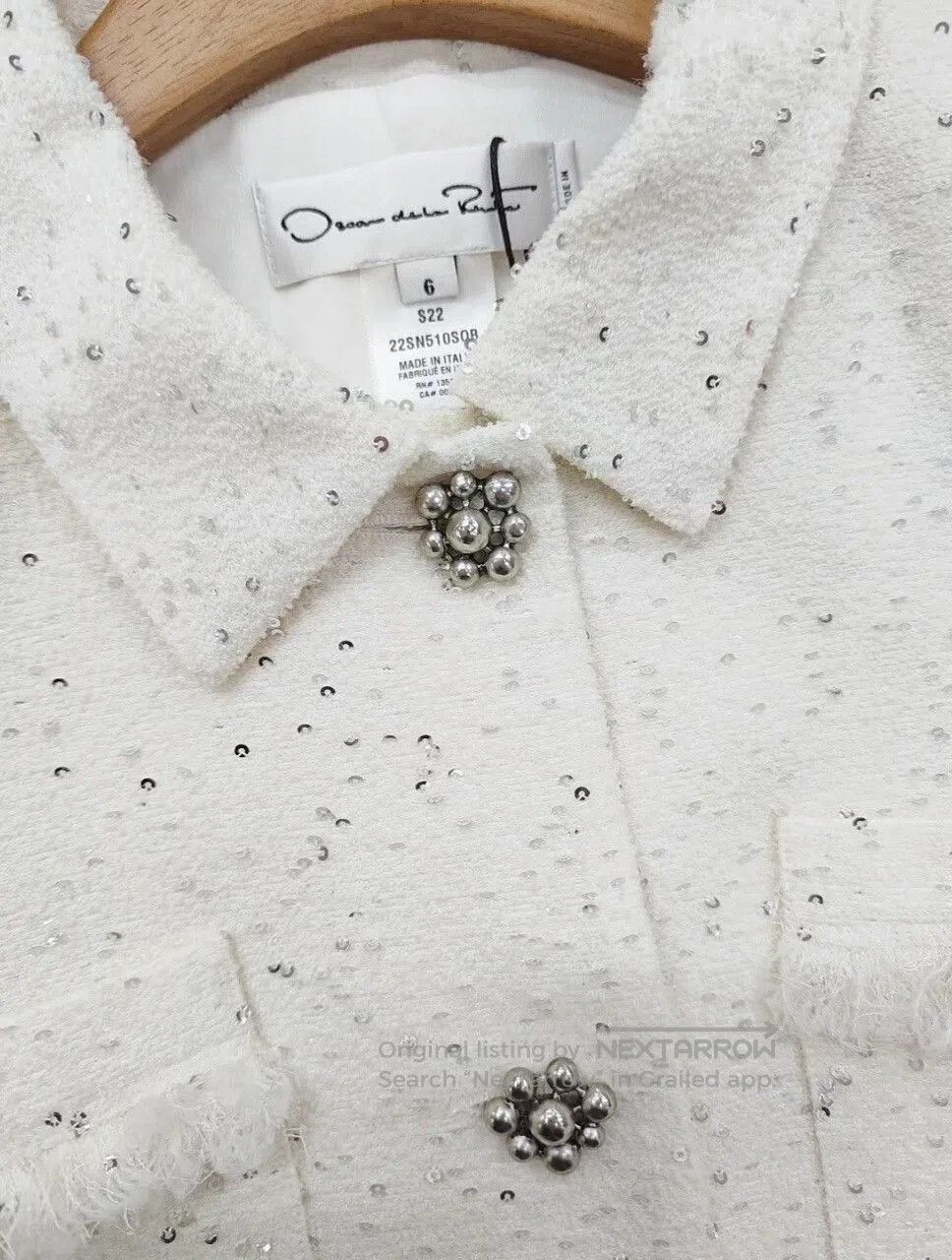 Oscar De La Renta Oscar de la Renta White Short Jacket. Size S / US 4 / IT 40 - 6 Thumbnail