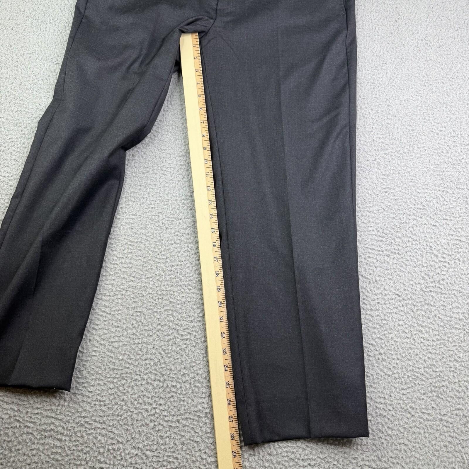 Zanella Zanella Todd Wool Dress Pants Gray Flat Front Men's 36x29 Size US 36 / EU 52 - 3 Thumbnail