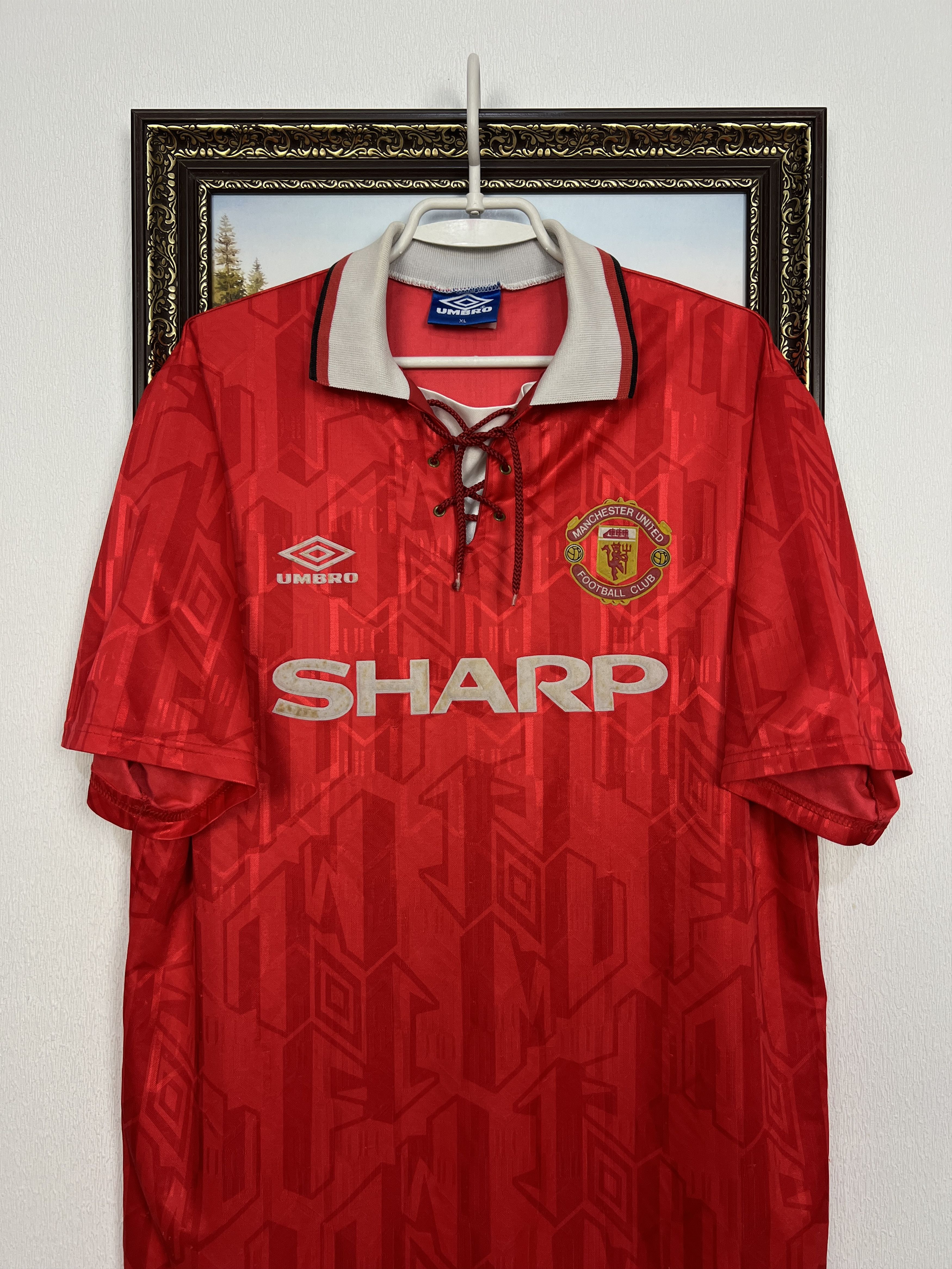 Umbro Manchester United Home football shirt 1992 Soccer Umbro Size US XL / EU 56 / 4 - 2 Thumbnail