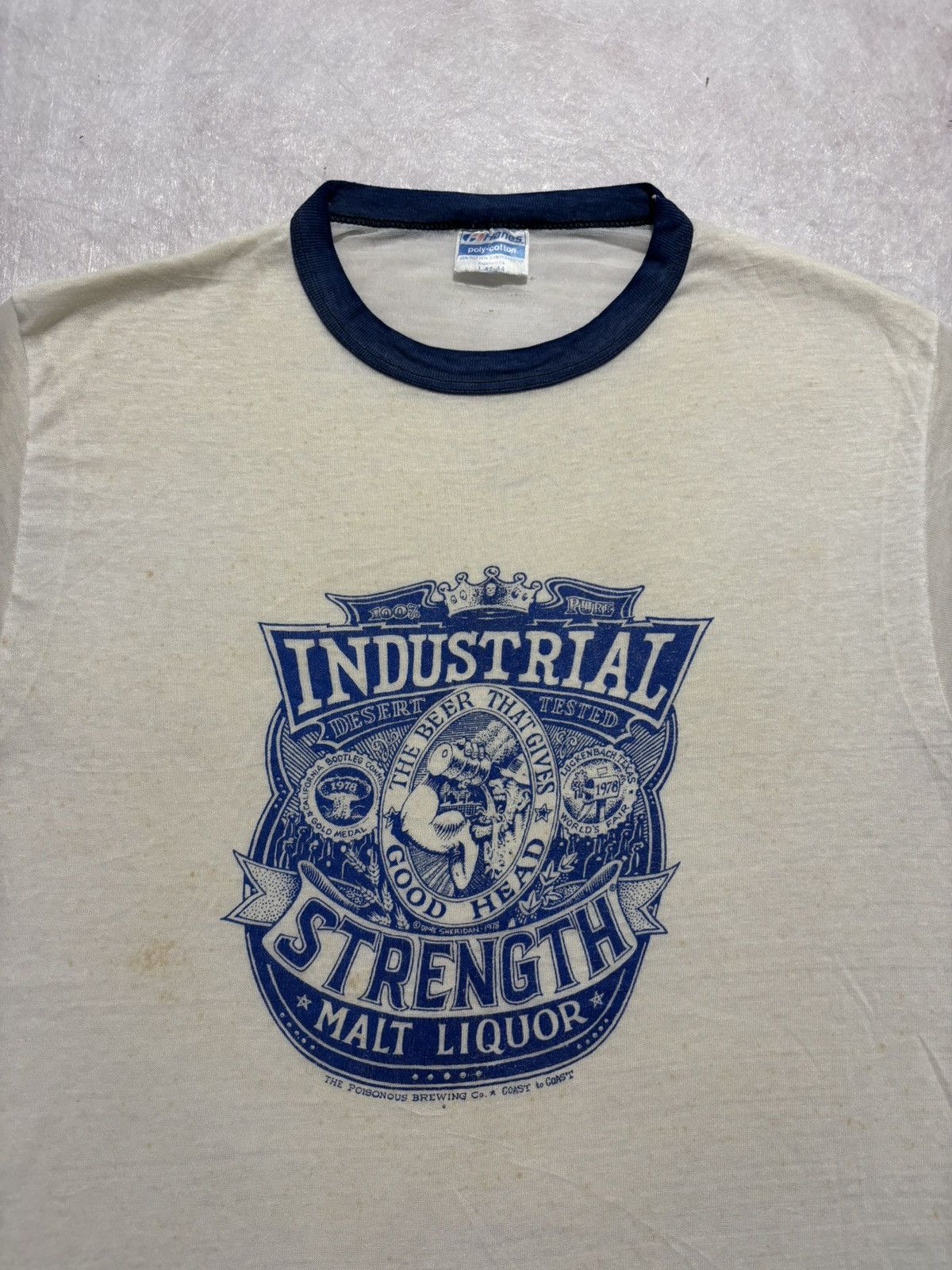 Vintage Vintage 80’s Malt Beer Ringer Tshirt Size US L / EU 52-54 / 3 - 3 Thumbnail